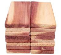 Kueohse Paquete de 16 Bloques de Cedro para Armario, Bloques de Cedro Rojo para Almacenamiento, Bloques de Cedro AromáTico para Armario y CajóN