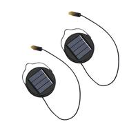 Kueohse Paquete de 2 Luces Solares de Repuesto de 600 MAh para Exteriores, Resistentes Al Agua, para Jardín, Patio y Regalos de Cumpleaños.