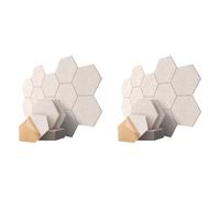 Kueohse Paquete de 24 Paneles Acústicos Hexagonales de 30,5 X 25,4 X 1 Cm, Insonorizados, Autoadhesivos, para Estudio de Grabación y Oficina A