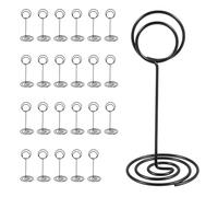 Kueohse Paquete de 24 Soportes para NúMeros de Mesa, Soporte para Tarjetas de Nombre de Mesa de Boda, Clips para Fotos, Notas, Notas, Soporte para Fotos (Negro)
