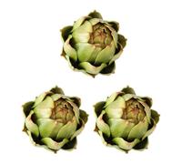 Kueohse Paquete de 3 Alcachofas Artificiales Grandes: Verduras Artificiales y Frutas Falsas para Decoraciones de Cocina