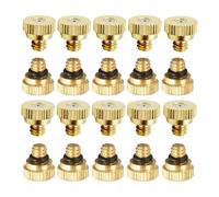 Kueohse Paquete de 30 Boquillas Nebulizadoras de Latón en Forma de T, Boquillas de Latón para Humidificación en Invernaderos, Boquilla Nebulizadora para Control de Polvo.