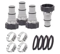 Kueohse Paquete de 4 Adaptadores de Manguera para Piscina, Conector de Manguera para Piscina Tipo A para Adaptadores de Manguera de Vacío de 1,5/1,25 Pulgadas, Conexión Roscada