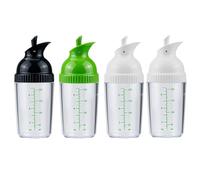 Kueohse Paquete de 4 Aderezos para Ensaladas, Mezcladoras de 7 Oz, Color Negro, y Verde