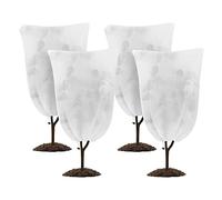 Kueohse Paquete de 4 Cubiertas para Plantas, ProteccióN Heladas, 24 X 32 Pulgadas, Manta de ProteccióN Heladas para Clima FríO de Invierno con CordóN para Exteriores.