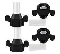 Kueohse Paquete de 4 de Púas de 1/2 Pulgada X 14 NPT X 1/2 Pulgada y Adaptador Giratorio Recto para Bomba de Agua RV, Accesorios Pex con Rosca Hembra