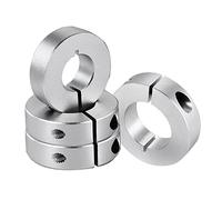 Kueohse Paquete de 4 Orificios de Cuello de Eje Dividido de 20 Mm, Estilo de Abrazadera de Cuello de Eje de una Pieza de Aluminio, 40 Mm de DiáMetro Exterior, 12 Mm de Espesor
