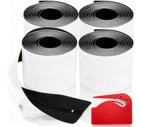 Kueohse Paquete de 4 Protectores Antipolvo con Cremallera, Cortador de Láminas de Plástico, Puerta Autoadhesiva de Doble Cara A Prueba de Polvo para Interiores y Exteriores