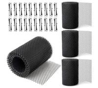 Kueohse Paquete de 4 Rollos de Protectora para Canalones Protectores Hojas para Canalones 20 Pies con 40 de Clip,DIY Cubiertas para Canaletas Lluvia Que Previenen las Hojas