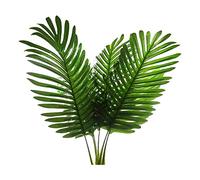 Kueohse Paquete de 5 hojas de palma artificiales, hojas de tortuga artificiales, hojas de palma tropicales, hojas de imitación plantas artificiales