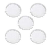 Kueohse Paquete de 5 Molde de Silicona para Posavasos Redondo Grande Diámetro 3.15 Pulgadas / 8 Cm, Moldes para Fundición con Resina, Cemento