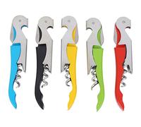 Kueohse Paquete de 5 Sacacorchos Juego de Abrelatas de Servicio Pesado con Cortador de Aluminio y Abrebotellas Llave de Vino para Camareros, Hogar