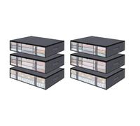 Kueohse Paquete de 6 Contenedores de Almacenamiento de Ropa, Bolsas de Almacenamiento de Mantas Plegables, Contenedores de Almacenamiento Debajo de la Cama para Organizar, Ropa