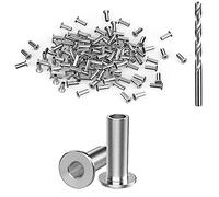 Kueohse Paquete de 70 Fundas Protectoras de Acero Inoxidable para Rieles de Cable de 1/8 de Pulgada, 5/32 de Pulgada o 3/16 de Pulgada, Fundas Protectoras de Cable