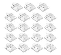 Kueohse para cadena de luces para exteriores, paquete de 15 clips, transparentes con 15 adhesivos resistentes al agua