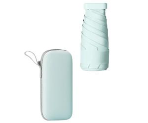 Kueohse Paraguas Cápsula para Sol y Portátil Protector Solar y Protección UV 60% de Descuento Mini Sombrilla Ultraligera Verde