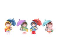 Kueohse Paraguas Figuritas de Niña Adorno de Escritorio Mini Maceta Estatuas Decoración Alféizar de Ventana Mini Estatuilla de Paisaje