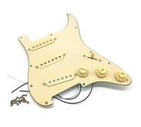 Kueohse Pastillas de Guitarra EléCtrica Pickguard Cargado Prewired Scratch Plate Assembly SSS Amarillo