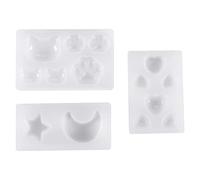 Kueohse pata luna estrella molde de silicona resina molde de silicona hecho a mano DIY joyería hacer moldes de resina epoxi