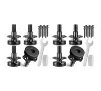Kueohse Patas Niveladoras Ajustables, Kit de Tuercas en T con Rosca de 3/8 de Pulgada-16, Niveladores de Muebles, Patas de Mesa, Niveladores de Patas Resistentes, Paquete de 8