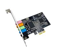 Kueohse PCI-E 5.1 Tarjeta de sonido 3D para juegos de música digital con campo estéreo de 24 bits y soporte de reverberación para Win7