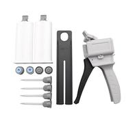 Kueohse Pegamento AB de Dos Componentes con Dispensación de 50 Ml, Resina Epoxi con 4 Agujas Mezcladoras y 2 Cartuchos Dobles Vacíos