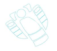 Kueohse PelíCula Protectora de TPU de la Pantalla de RatóN con BotóN de Medios de Control Central de 14 Piezas para C e GLC W213 W205 X253 2015-2019