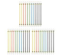 Kueohse Pequeños Cordones Elásticos con, Paquete de 36, Cordones Elásticos de Goma Ajustables para Equipaje, Portaequipajes para Colgar Al Aire Libre