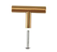 Kueohse Perillas de Gabinete de un Solo Orificio de 50 Mm de y Tira Armarios de Puerta Cajones Tiradores para Muebles de Dormitorio Cepillado, Paquete de 20, Dorado