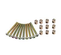 Kueohse Perno tornillo de tapa de cabeza de enchufe hexagonal Perno de muebles con rosca M 6 x 55 MM Tuercas de barril Tuerca de muebles ranurada de