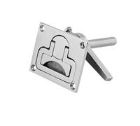 Kueohse Pestillo de Escotilla de Acero Inoxidable para Piso de, Cerradura Giratoria Marina, Manija de Elevación, Accesorio de Herraje de Cubierta.