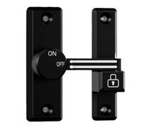 Kueohse Pestillo de Puerta con Perno, Hebilla Sin Perforaciones, Deslizamiento de 180 Grados Hacia Izquierda/Derecha, Adecuado para Puerta Seguridad del Hogar, Garaje de, Jardín