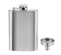 Kueohse Petaca con Embudo, Petaca de Whisky de Acero Inoxidable de 4 Oz, 100% una Prueba de Fugas, Petaca PortáTil de Bolsillo para Licor para Hombres