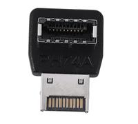 Kueohse Placa base para ordenador Tipo E USB 3.1 Tipo E Interfaz 90 grados Dirección Delantera Tipo C Adaptador Instalado (PH74A)