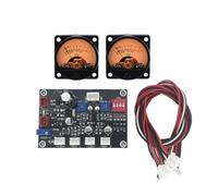 Kueohse Placa Controladora de Medidor VU con Retroiluminación, Amplificador DB, Ajuste del Chasis, Panel Controlador de Medidor VU, CA/CC 12 V-18 V, con 2 Medidores VU.