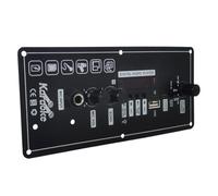 Kueohse Placa de amplificador de audio Bluetooth de 15 W con altavoz portátil de audio FM BT, placa amplificador de potencia de karaoke de 5 V, amplificador MP3