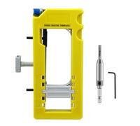 Kueohse Plantilla de Bisagra de Puerta Plantilla Enrutador Bisagra Puerta Inserciones Extraíbles Incluidas Plantilla para Bisagra Gabinete Ajuste Estable para Longitudes de 3 A 5 Pulgadas