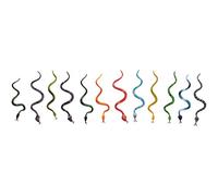 Kueohse Plástico Reptiles Animal Serpiente Modelo Juguete 12pcs Multicolor