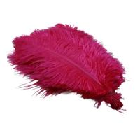 Kueohse Plumas de avestruz, actuaciones escénicas, joyas hechas a mano y decoraciones en color rojo rosa