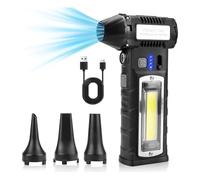 Kueohse Plumero de Aire Comprimido, Soplador de Aire Eléctrico de 130.000 RPM con Luz LED, Soplador de Aire Inalámbrico para PC, Teclado, Coche y Hogar.