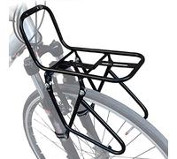 Kueohse Portaequipajes Delantero para Bicicleta, Portaequipajes de Acero, Portaequipajes de Viaje, Capacidad de 15 KG, Portaequipajes para Bicicleta de MontañA y Carretera
