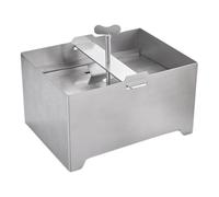 Kueohse Prensador de tofu, de acero inoxidable, ajustable, con orificio de drenaje y bandeja colectora