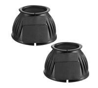 Kueohse Protectores de Cascabel para Caballos, Botas de Cuidado para Caballos con Doble, Botas de Cascabel de Goma Sin Rozaduras para Caballos, Gancho de Envoltura Rápida L