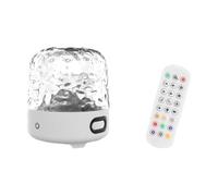 Kueohse Proyector de Luz Inalámbrico Wave con Efectos de 16 Colores, Luces Nocturnas LED Proyector de Auroras Boreales, Altavoz Bluetooth Incorporado