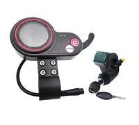 Kueohse QS-S4 72V Acelerador de Pulgar Medidor de Pantalla LCD + Llave de Bloqueo de Encendido de 3 Pines Scooter EléCtrico Zero 11X Pantalla de 6 Pines
