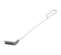 Kueohse Rastrillo de Ceniza de CarbóN de Acero Inoxidable Herramienta de Ceniza de Barbacoa Rastrillo Poker para Fumador de CarbóN Estufa de Leña Plata