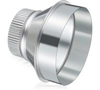 Kueohse Reductor de Conducto de 6 A 4 Pulgadas, Adaptador de Conducto de Aire de Acero Galvanizado, Conector de Tubería Engarzada Redonda, Acoplamiento de Ajuste