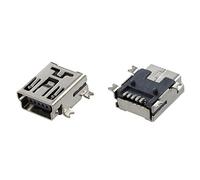 Kueohse Reemplazo Mini USB Tipo B Hembra 5 Pines Conector Cargador Jack de Montaje en Placa para PCB 10pzs