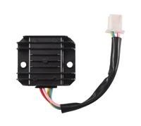 Kueohse Regulador de Voltaje de la Motocicleta 4 Cables 12 Rectificador Del Regulador de Voltaje para 50-250CC Motocicleta Scooter Ciclomotor ATV (Negro)