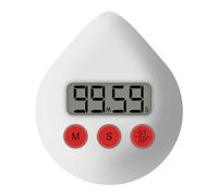 Kueohse Reloj de baño digital, resistente al agua, temporizador, temperatura, humedad, temporizador de cuenta regresiva, reloj de pared,